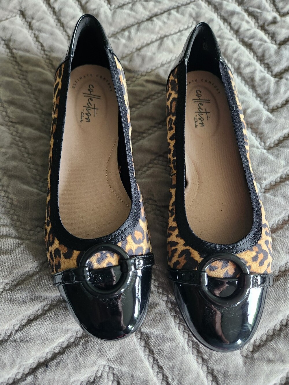 Clarks Leopard Print Flats